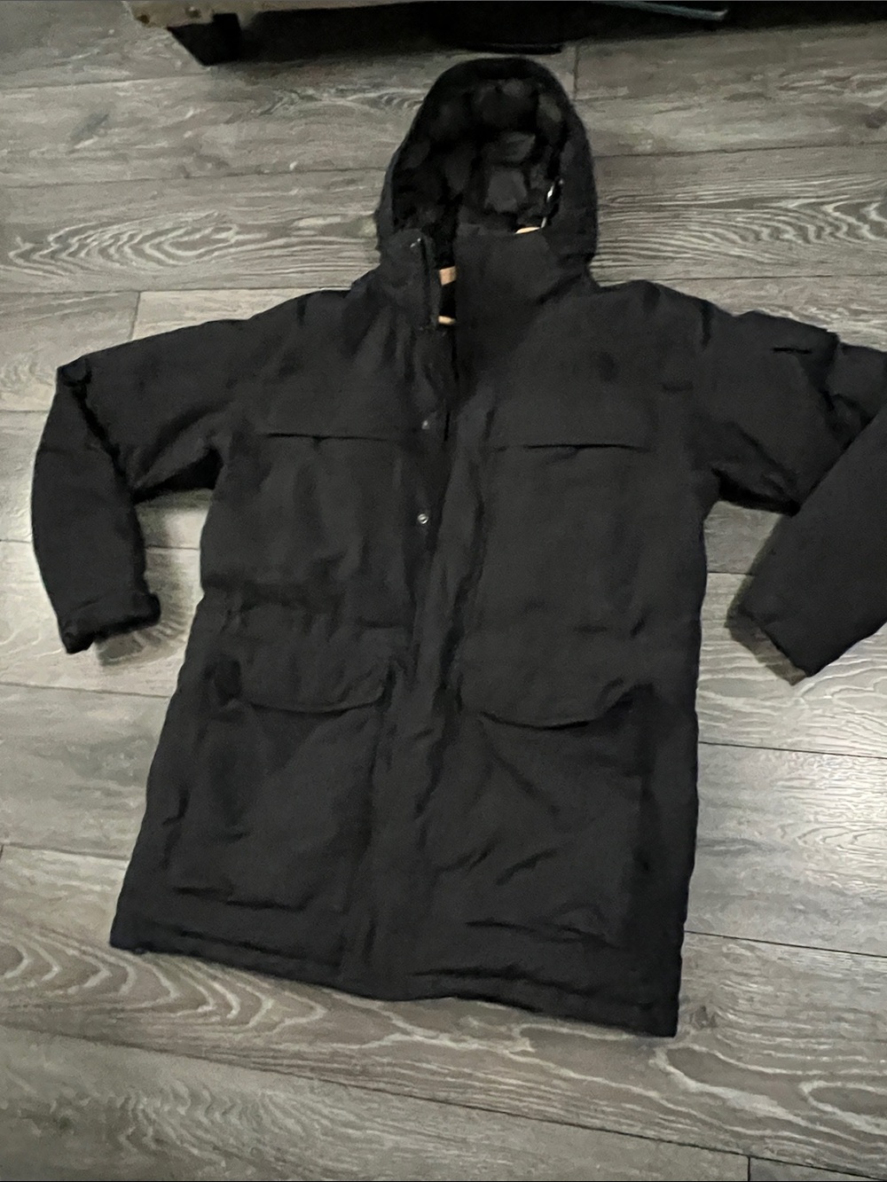 The North Face Men's Black Hooded Puffer Coat